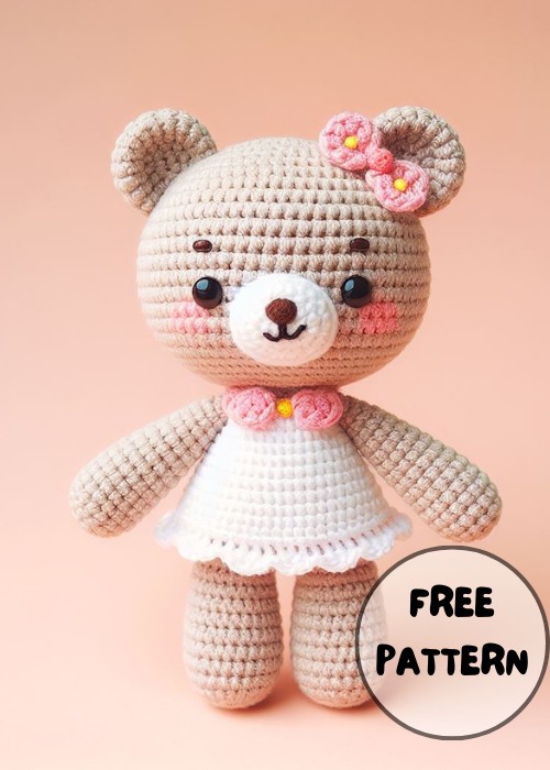 Crochet Bear Nina Amigurumi Pattern Free