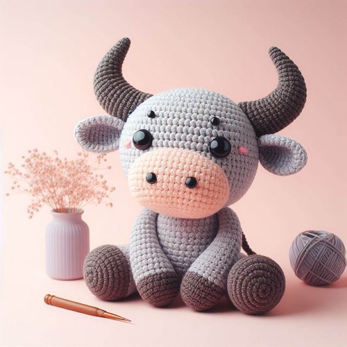 Crochet Bull Amigurumi Pattern