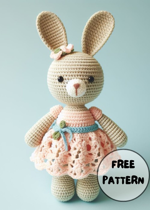 Crochet Bunny in Dress Amigurumi