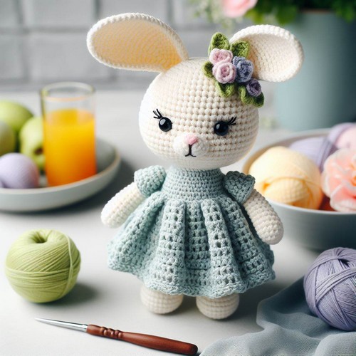 Crochet Bunny in Dress Amigurumi Pattern