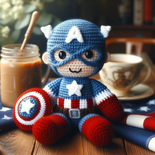 Crochet Captain America Amigurumi Pattern Free