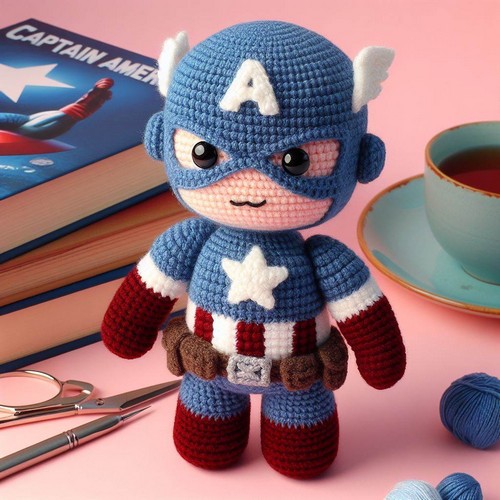 Crochet Captain America Amigurumi Pattern Free