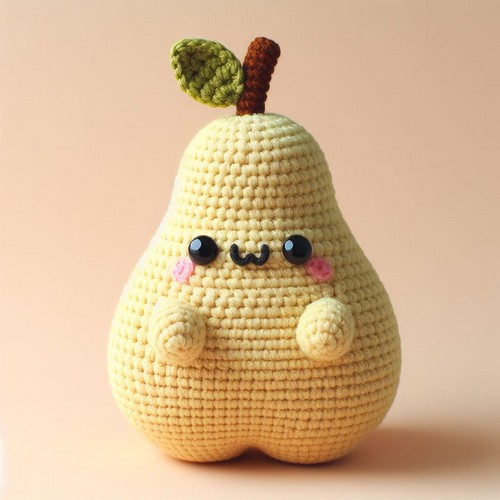 Crochet Kawaii Pear Amigurumi Pattern Free
