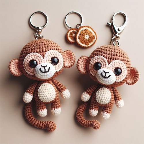 Crochet Little Monkey Keychain Amigurumi Pattern Free