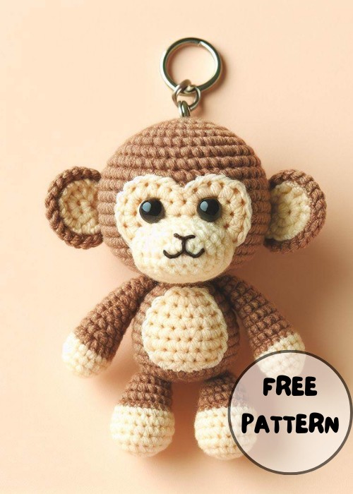 Crochet Little Monkey Keychain Amigurumi Pattern
