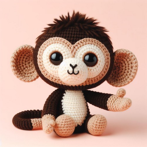 Crochet Monkey Dauc Langur Amigurumi