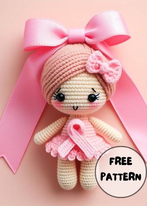 Crochet Ribbon Girl Doll Amigurumi