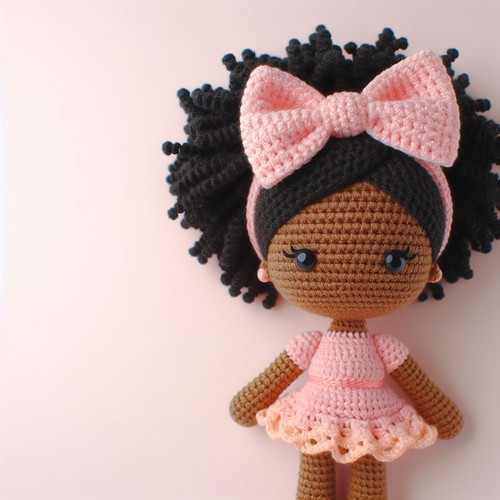 Crochet Ribbon Girl Doll Amigurumi Pattern Free