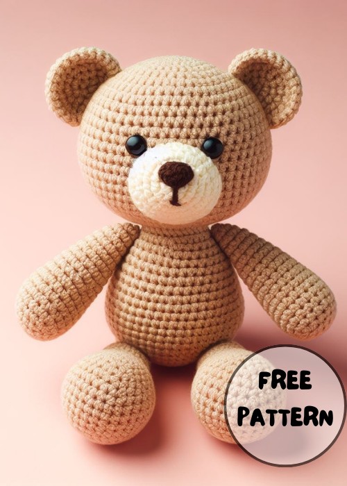 Crochet Teddy Bear Amigurumi Pattern Free