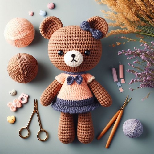 Free Crochet Bear Nina Amigurumi Pattern