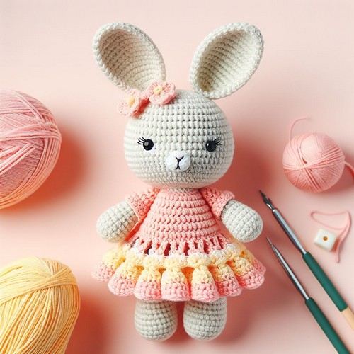 Free Crochet Bunny in Dress Amigurumi Pattern