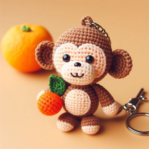 Free Crochet Little Monkey Keychain Amigurumi Pattern