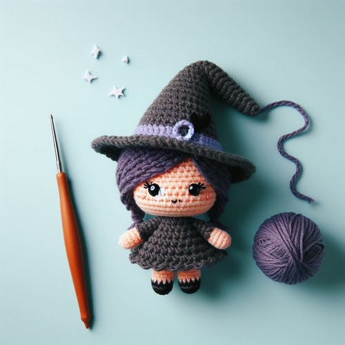 Free Crochet Little Witch Amigurumi Pattern