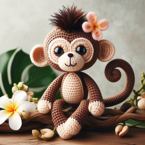 Free Crochet Monkey Dauc Langur Amigurumi Pattern