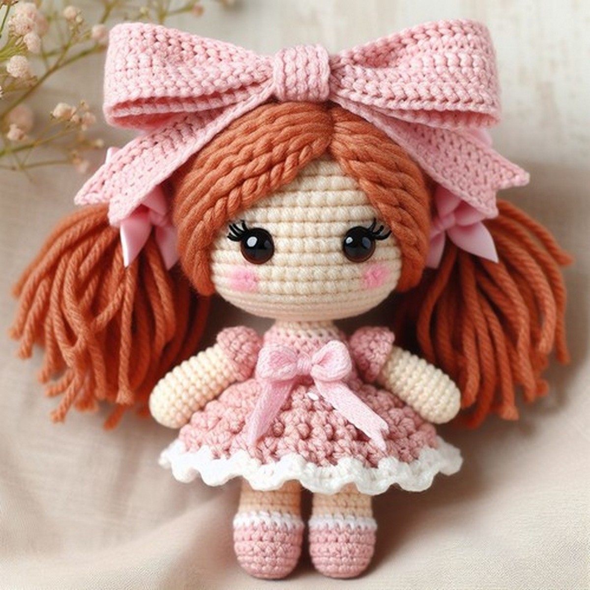 Crochet Ribbon Girl Doll Amigurumi Free Idea - The Crafts