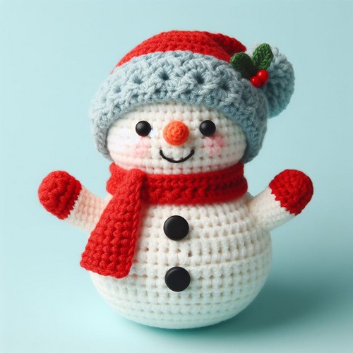 Free Crochet Snowman Amigurumi Pattern