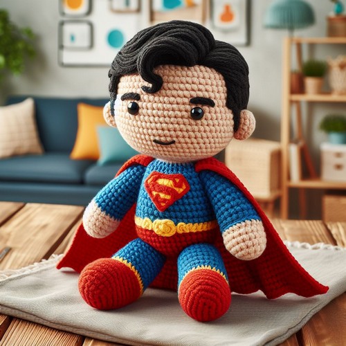 Superman Amigurumi Crochet Pattern