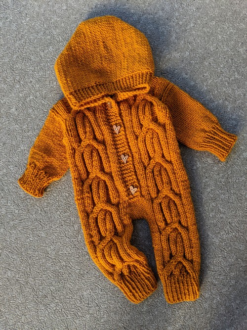 Aran Baby Romper Knit Pattern