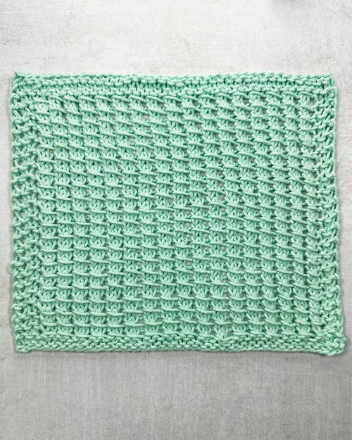 Bamboo Stitch Dishcloth Knit Pattern