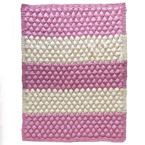 Chunky Bubble Stitch Blanket Knit Pattern