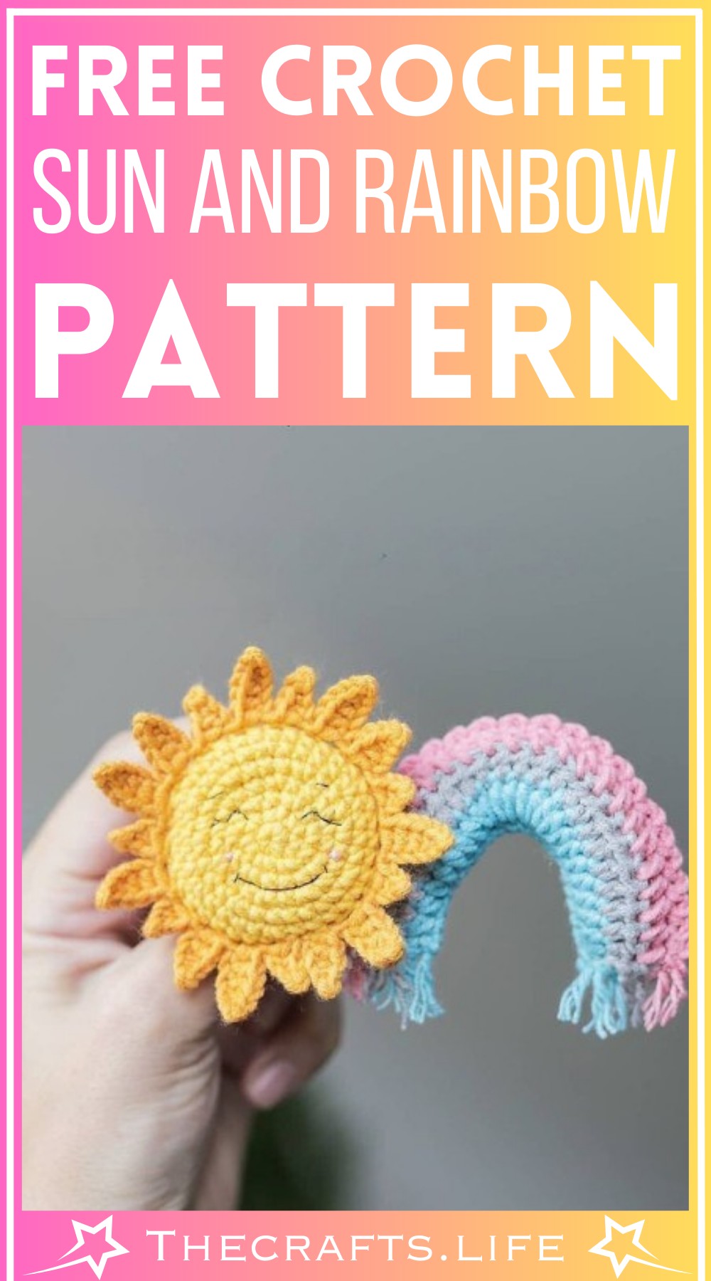 Crochet Sun And Rainbow Pattern