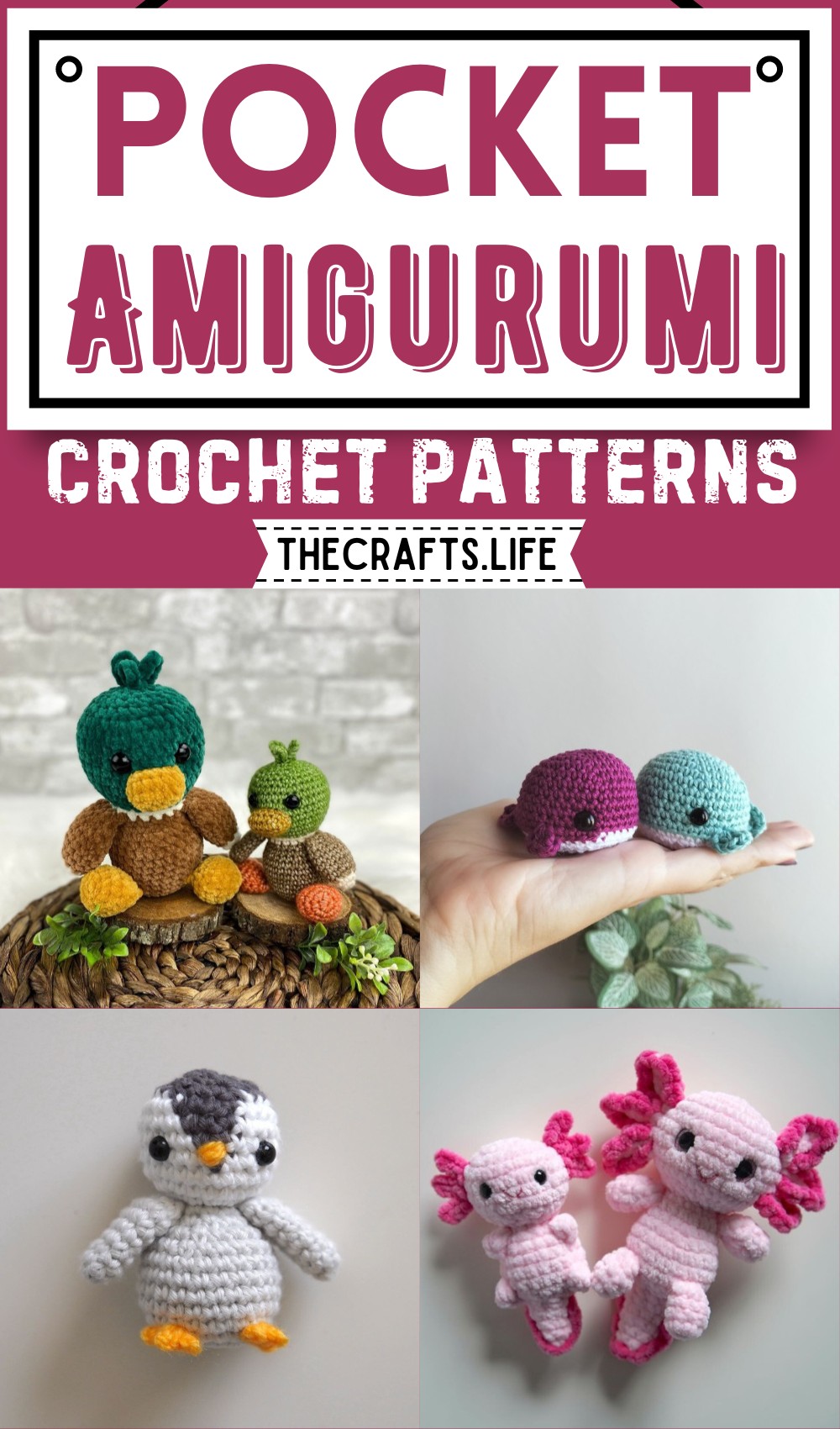 Cute Crochet Pocket Amigurumi Patterns