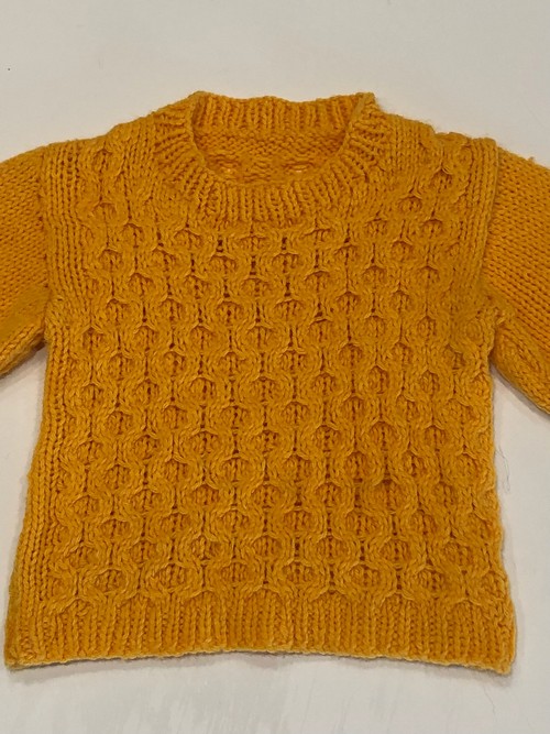 Honeycomb Monster Baby Sweater Knit Pattern