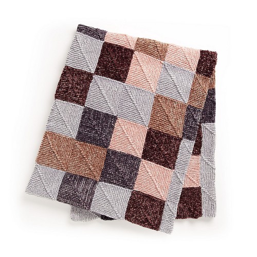 Mitered Squares Blanket Knit Pattern