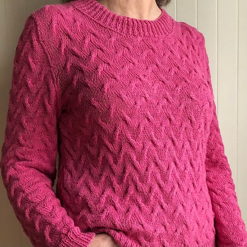 Pink Textured Cable Pattern