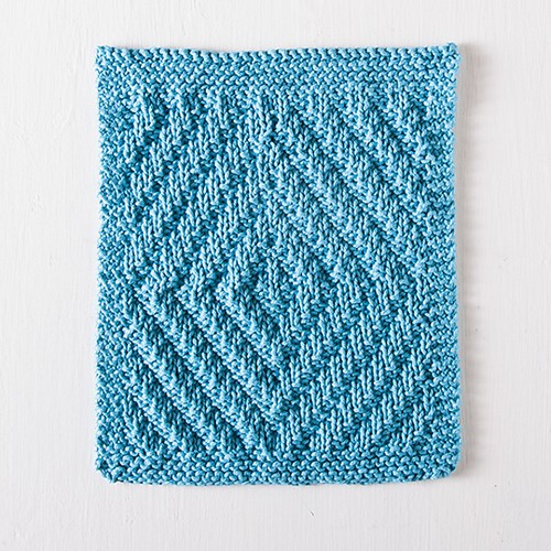 Rippling Diamonds Dishcloth Knit Pattern