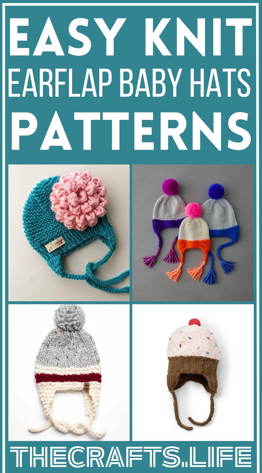 Super Cozy Earflap Baby Hats Knit Patterns