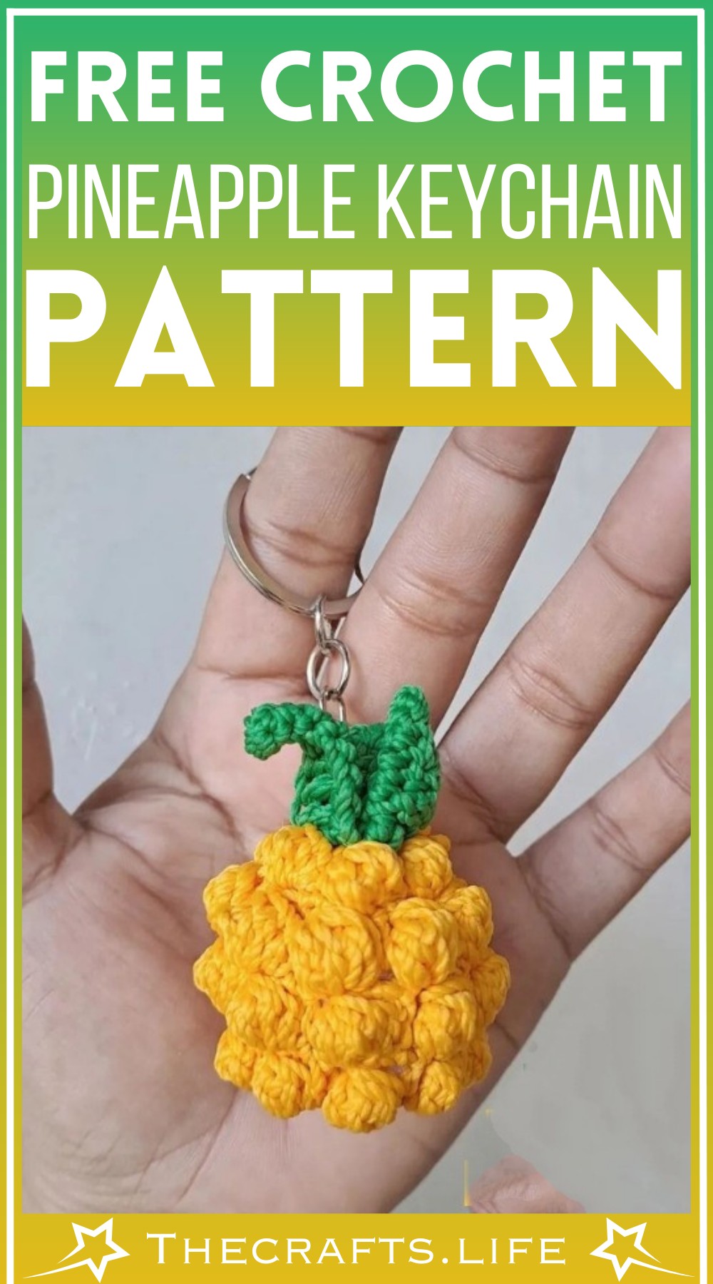 Free Easy Crochet Pineapple Keychain Patterns