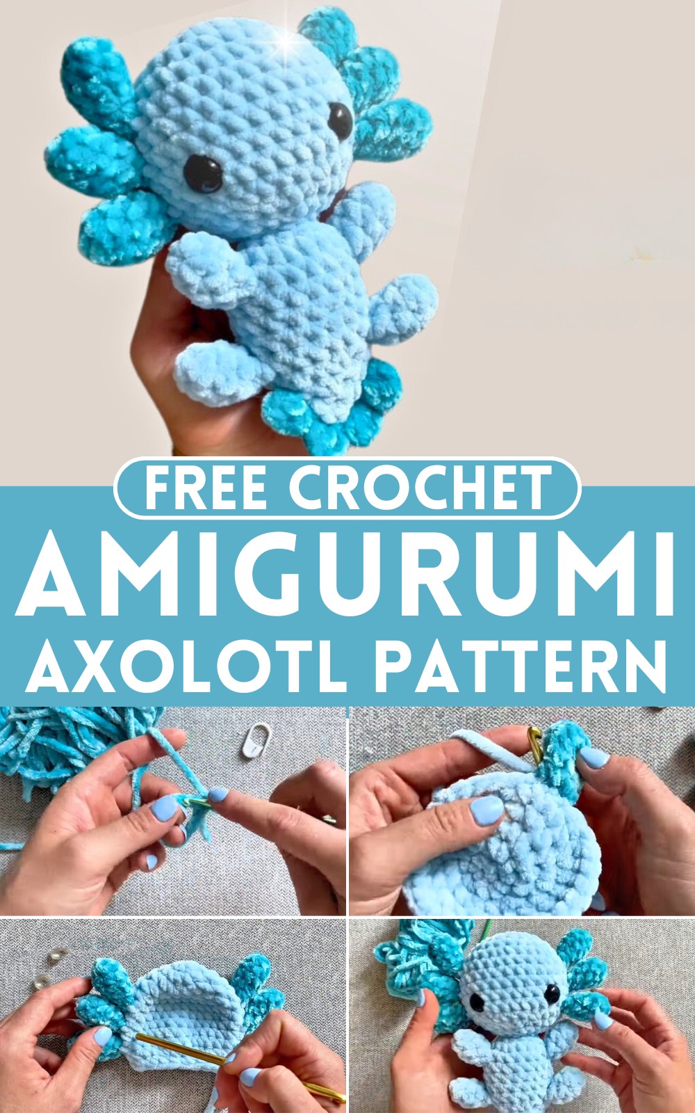 Crochet Amigurumi Axolotl Pattern