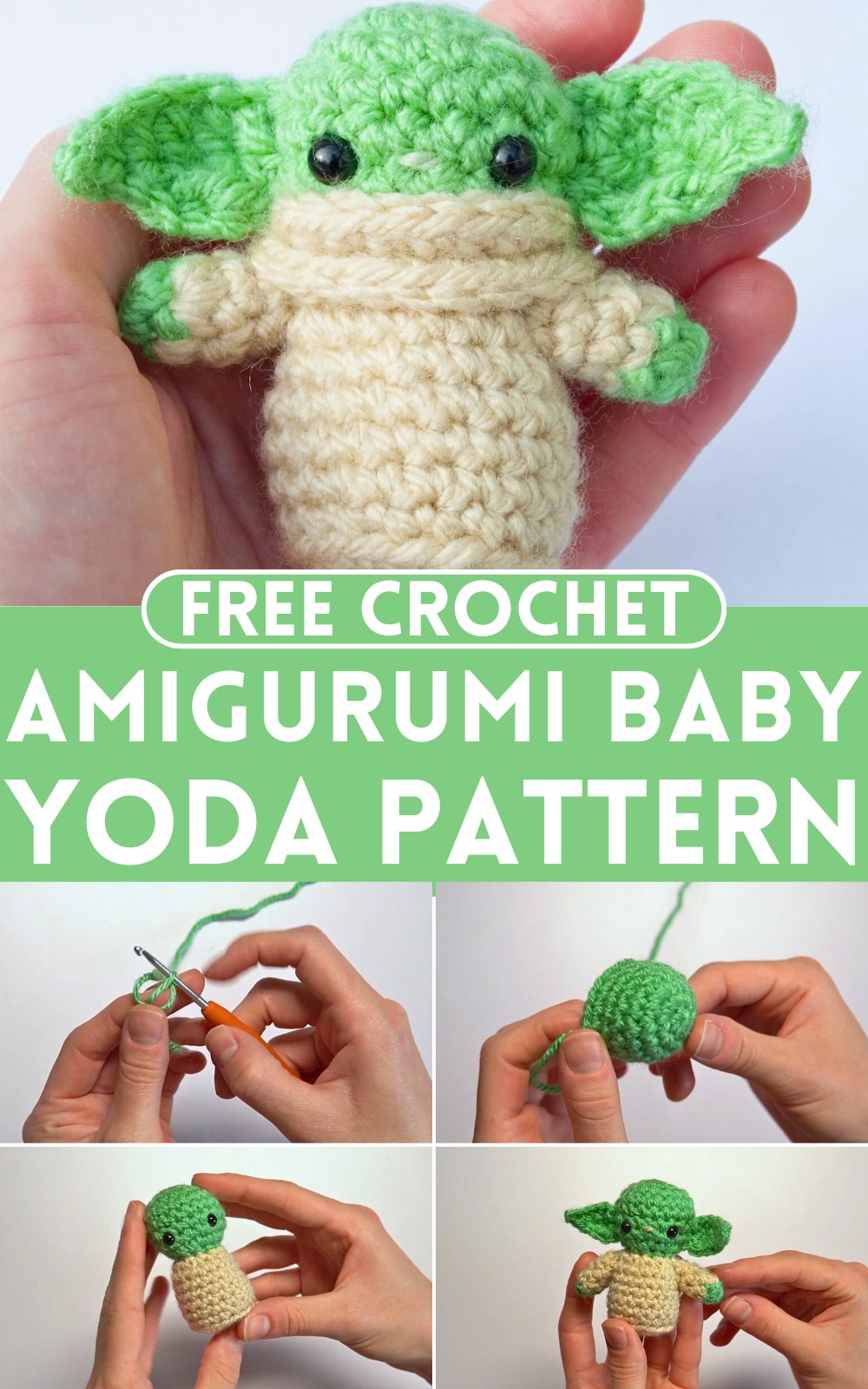 Crochet Amigurumi Baby Yoda Pattern