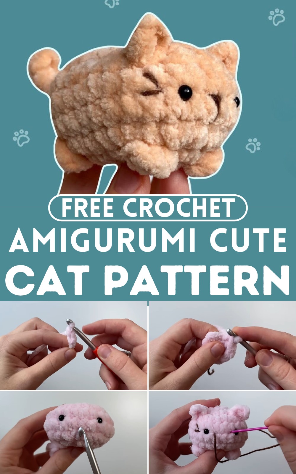 Crochet Amigurumi Cute Cat Pattern