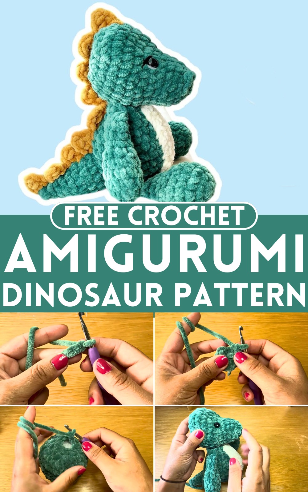 Crochet Amigurumi Dinosaur Pattern