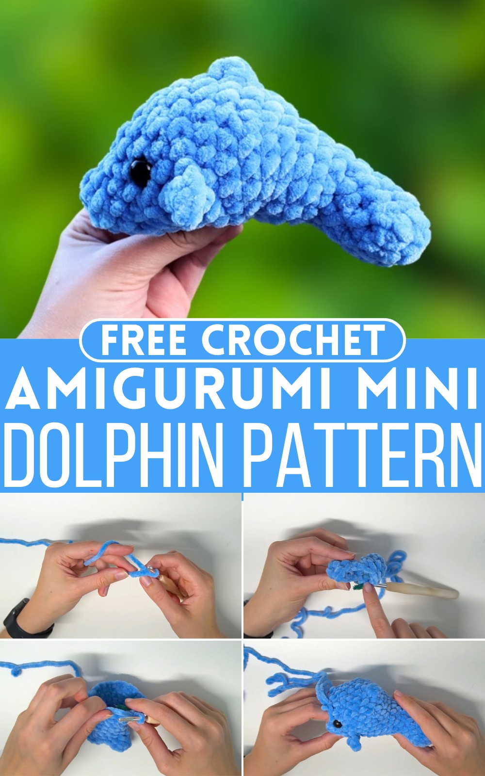 Crochet Amigurumi Mini Dolphin Pattern