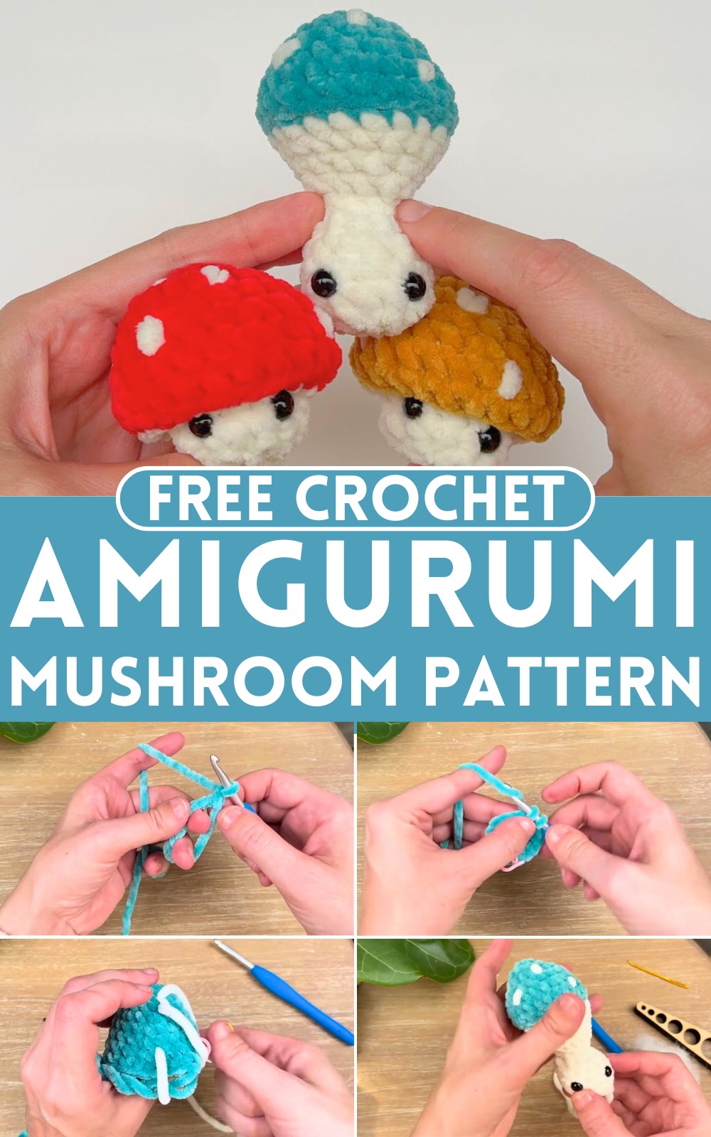 Crochet Amigurumi Mushroom Pattern