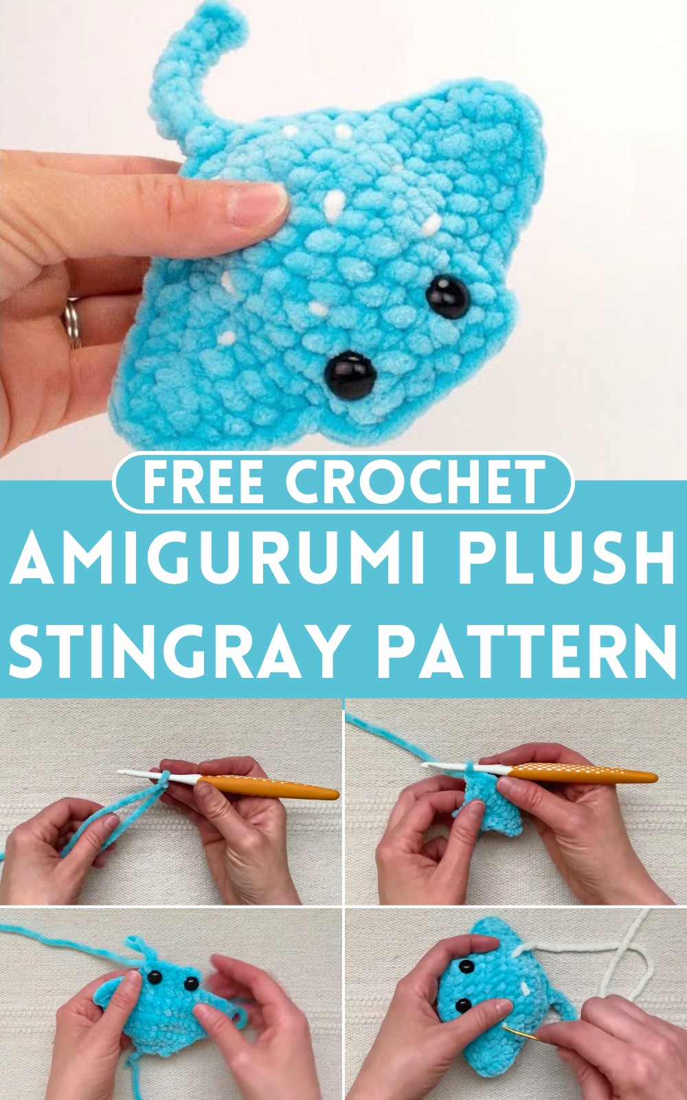 Crochet Amigurumi Plush Stingray Pattern