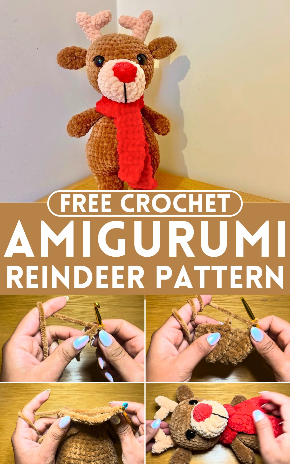 Crochet Amigurumi Reindeer Pattern