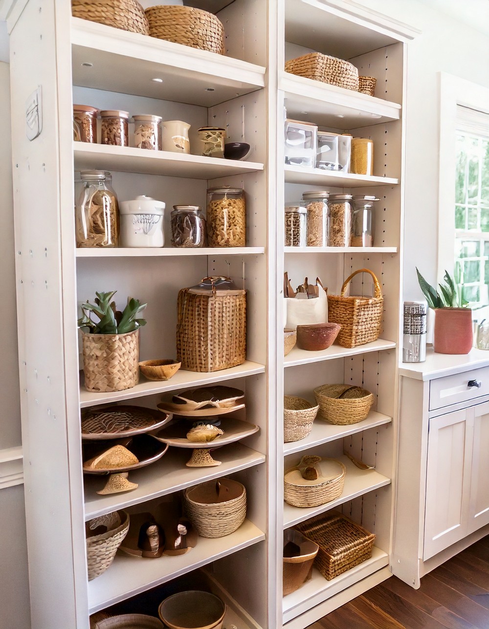 Bright and Airy Pantry with Billy Shelves