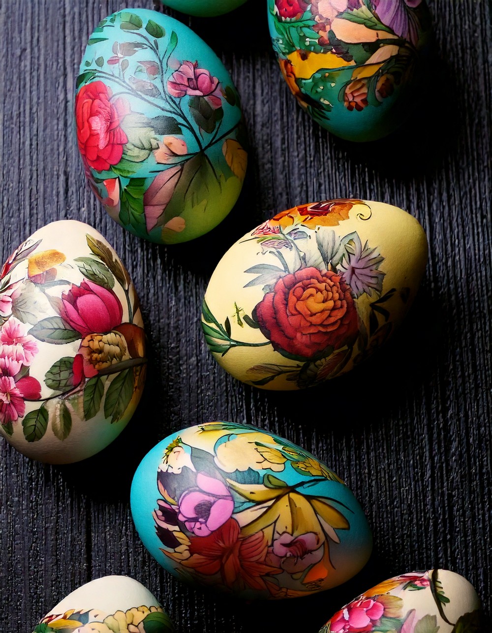 Floral Fantasy on Easter Eggs