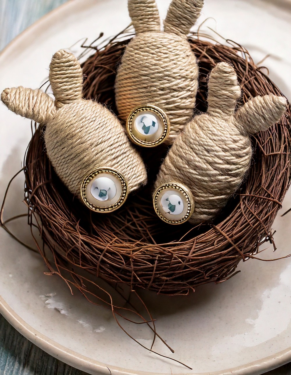 Twine Bunnies Nesting with Charm