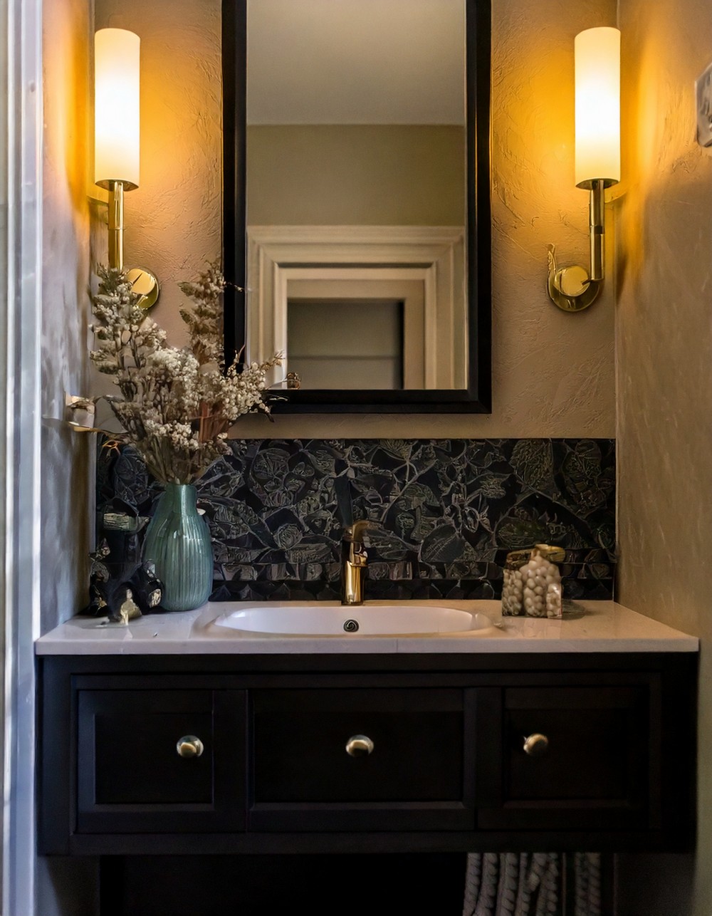 Black Vanity Magic: Powder Room Inspiration Unveiled