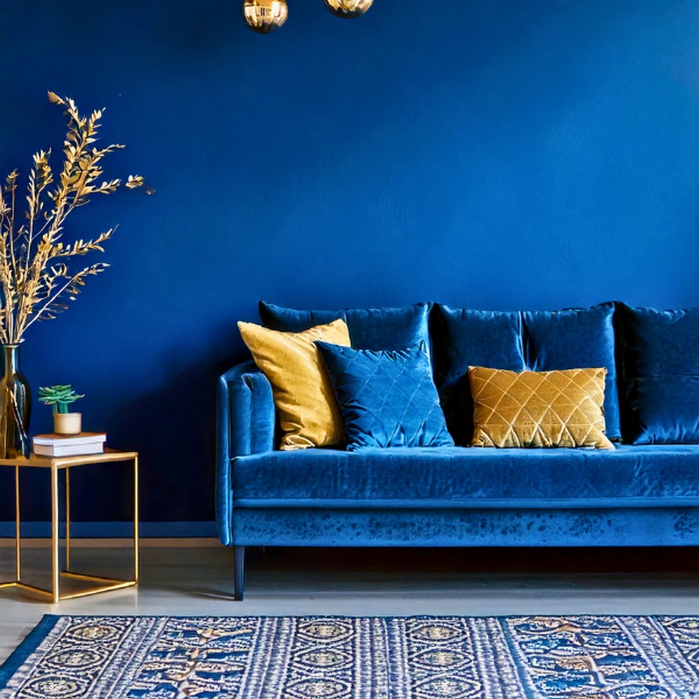 Blue And Gold Living Room Ideas - The Crafts