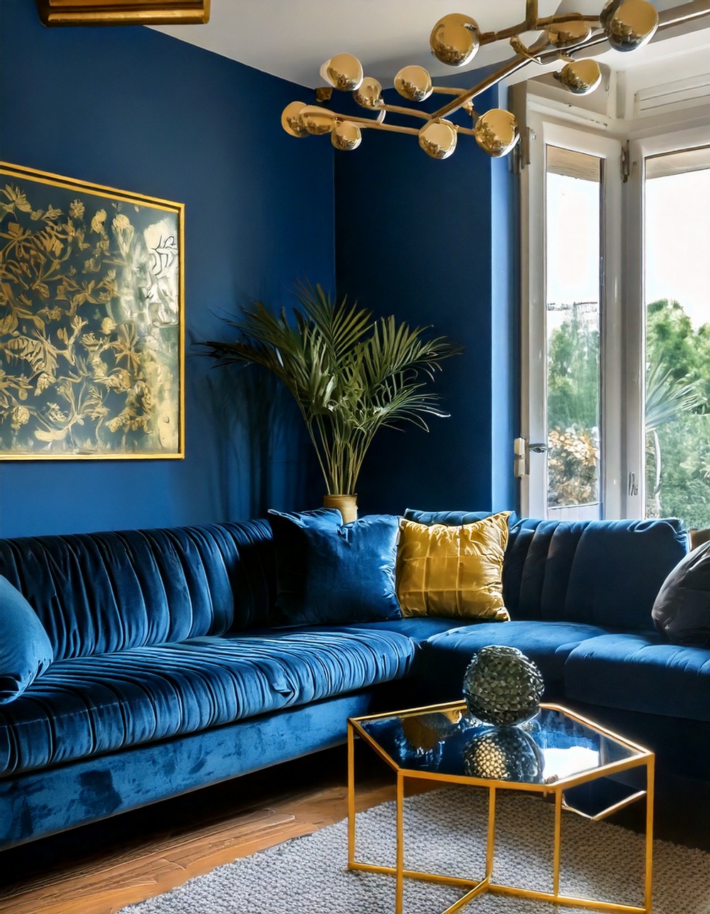 Blue and Gold Living Room Inspiration