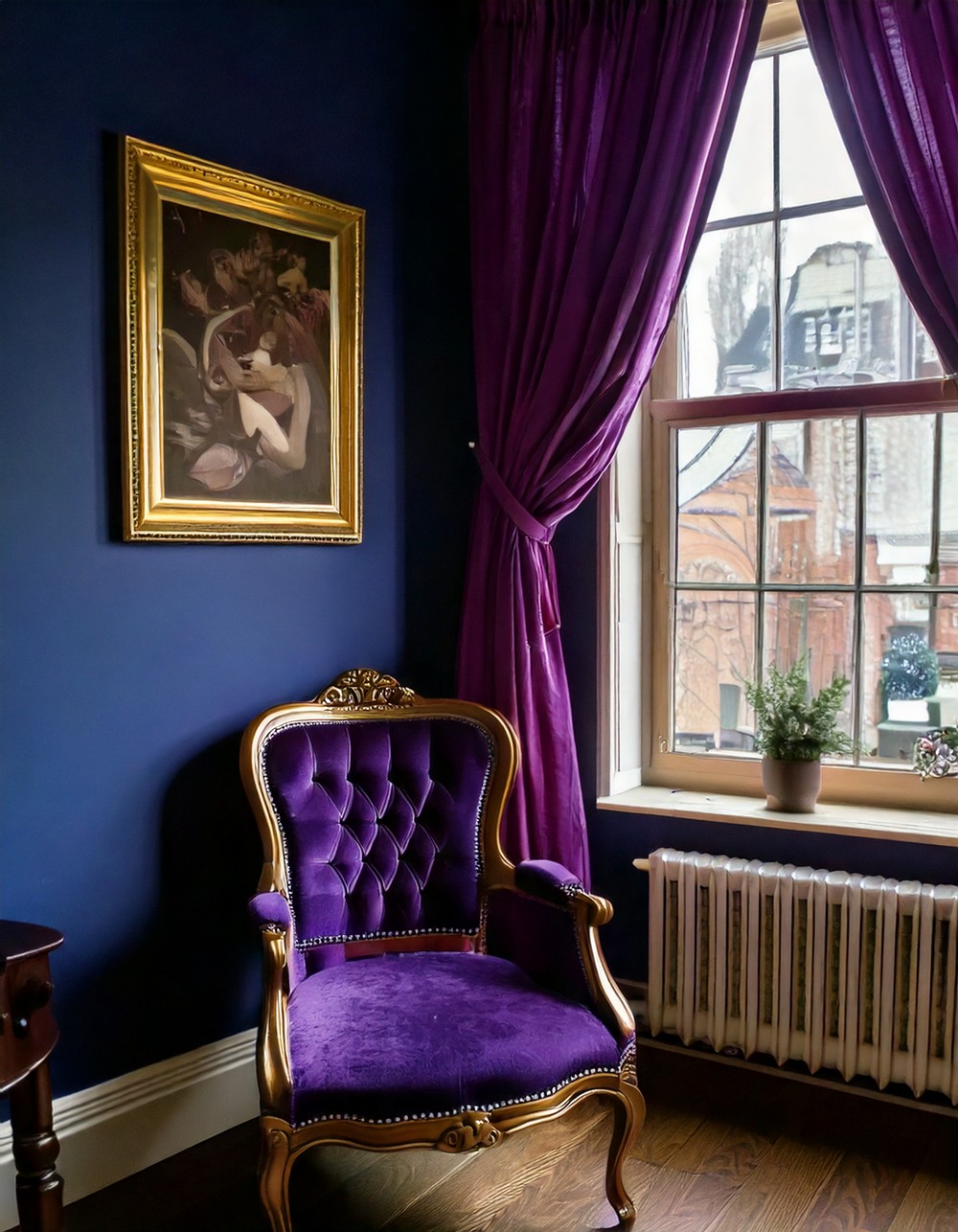 Classic Elegance with Purple Accents 