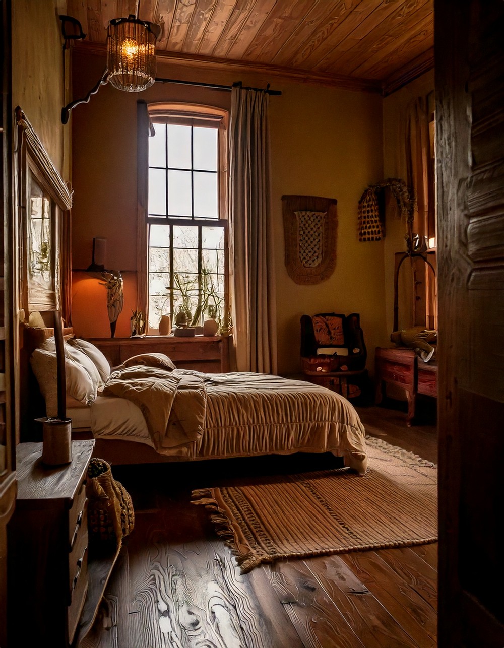 Earthy Boudoir with a Rustic Touch