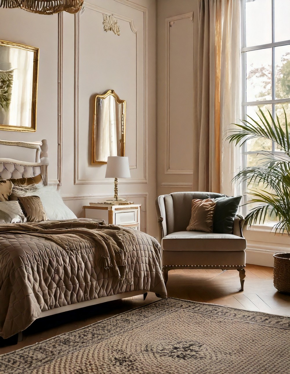 French Boudoir with Golden Accents