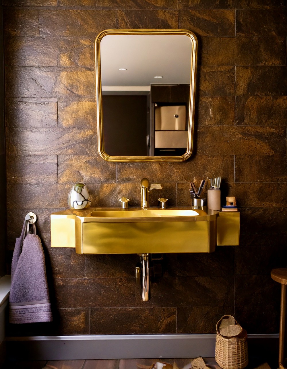 Golden Lustre Sink Steals the Spotlight